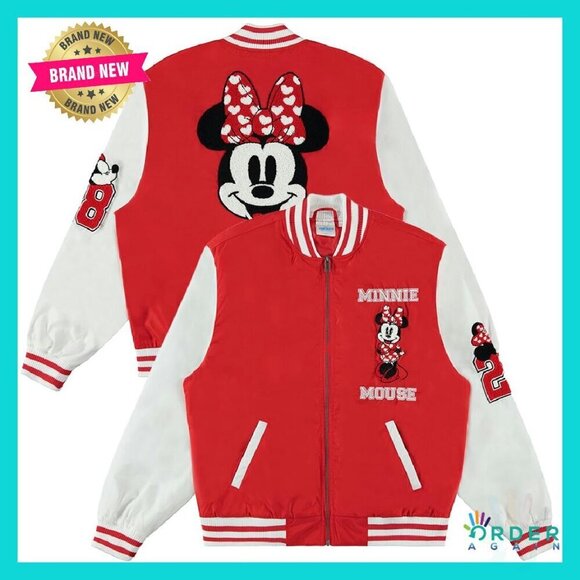 Jackets & Blazers - Oversized Varsity Bomber Jacket Retro Y2K Chic Polyester Soft Casual Wear